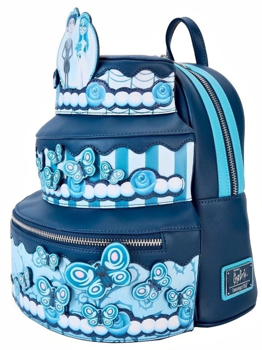 Loungefly Corpse Bride Wedding Cake Mini Backpack Blue & White (NWT, Still bag)